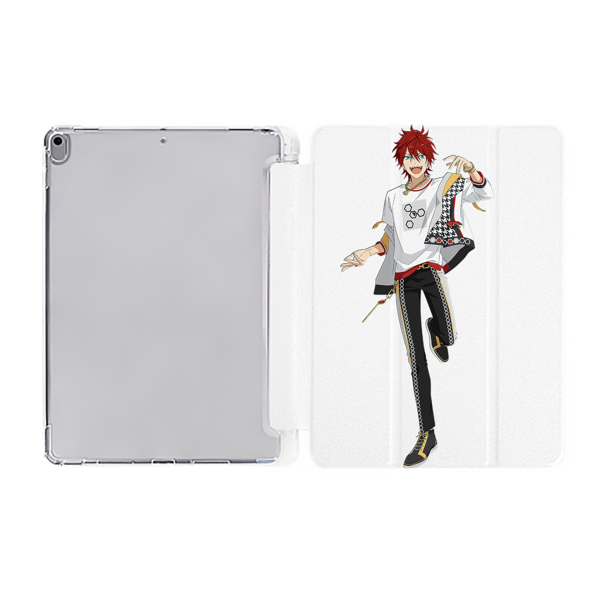 （画像用） あんさんぶるスターズ! Ensemble Stars IPad ケース ペン収納付き 三つ折りスタンド PUレザー×シリコン 対応機種9.5/10.5/10.9インチ